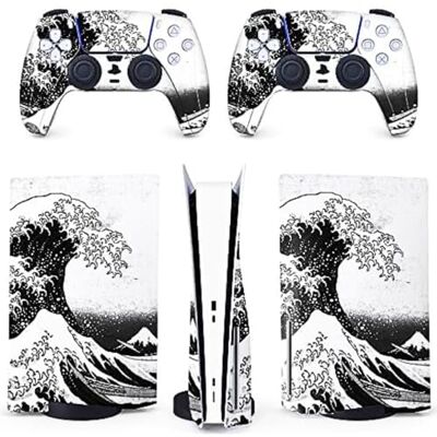 BelugaDesign Autocollant en Vinyle pour Manette de Console PS5 Wave Motif Kanagawa Compatible avec Sony PlayStation 5 (Disque Standard PS5, Noir et Blanc) - Publicité BelugaDesign Autocollant en Vinyle pour Manette de Console PS5 Wave Motif Kanagawa Compatible avec Sony PlayStation 5 (Disque Standard PS5, Noir et Blanc) - Publicité
