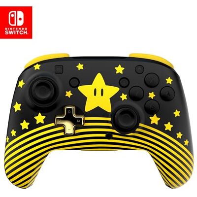 Turtle Beach Rematch Super Mario Star Manette sans fil w/brille dans le noir et sous licence officielle Nintendo – pas de bouton C - Publicité Turtle Beach Rematch Super Mario Star Manette sans fil w/brille dans le noir et sous licence officielle Nintendo – pas de bouton C - Publicité