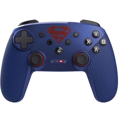 GXTrust Muta Manette Switch & PC sans Fil Licence Superman, Bleu Bluetooth / 2.4GHz / USB, Batterie Rechargeable, Contrôleur de Jeu Nintendo Switch OLED/Lite iOS Android Consoles Windows - Publicité GXTrust Muta Manette Switch & PC sans Fil Licence Superman, Bleu Bluetooth / 2.4GHz / USB, Batterie Rechargeable, Contrôleur de Jeu Nintendo Switch OLED/Lite iOS Android Consoles Windows - Publicité
