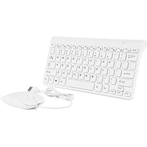 CCYLEZ Ensemble clavier et souris Mini clavier et souris filaires compacts Léger et ultra fin USB Pour PC et ordinateur portable (blanc) - Publicité