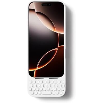 Akko MetaKey Clavier pour iPhone 16 Pro Max, étui de clavier pour une saisie précise, nuage blanc - Publicité Akko MetaKey Clavier pour iPhone 16 Pro Max, étui de clavier pour une saisie précise, nuage blanc - Publicité