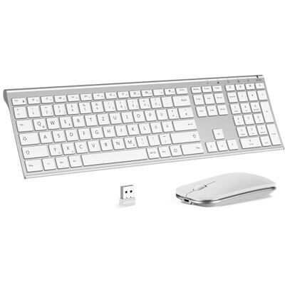 seenda KS15F Ensemble clavier et souris sans fil ultra fin et aluminium Clavier sans fil 2,4 G avec souris rechargeable pour PC Windows, ordinateur portable et Smart TV - Publicité seenda KS15F Ensemble clavier et souris sans fil ultra fin et aluminium Clavier sans fil 2,4 G avec souris rechargeable pour PC Windows, ordinateur portable et Smart TV - Publicité