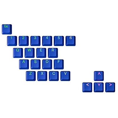 HK Gaming Rubber Keycaps Set Anti-Slip Texture Doubleshot Backlit Keycap Set 23 Keys OEM Profile Key Set for Mechanical Keyboard Compatible with Cherry MX, Gateron, Kailh Dark Blue - Publicité HK Gaming Rubber Keycaps Set Anti-Slip Texture Doubleshot Backlit Keycap Set 23 Keys OEM Profile Key Set for Mechanical Keyboard Compatible with Cherry MX, Gateron, Kailh Dark Blue - Publicité