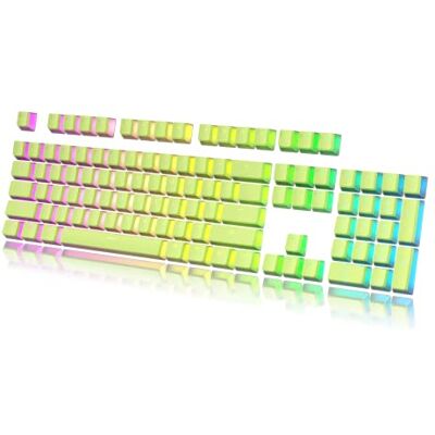 HK Gaming Jeu de Touches Pudding Touches PBT Doubleshot Complet avec 108 Touches Profil OEM ANSI US-Layout Pour Clavier Mécanique Compatible avec Cherry MX, Gateron, Kailh Pista - Publicité HK Gaming Jeu de Touches Pudding Touches PBT Doubleshot Complet avec 108 Touches Profil OEM ANSI US-Layout Pour Clavier Mécanique Compatible avec Cherry MX, Gateron, Kailh Pista - Publicité