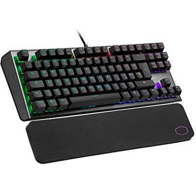 Cooler Master CK530 V2 Tenkeyless Mechanical Gaming Keyboard Per-Key RGB Backlighting, On-the-Fly Controls, Aluminium Top Plate and Wrist Rest Included UK Layout / Red Switches - Publicité Cooler Master CK530 V2 Tenkeyless Mechanical Gaming Keyboard Per-Key RGB Backlighting, On-the-Fly Controls, Aluminium Top Plate and Wrist Rest Included UK Layout / Red Switches - Publicité
