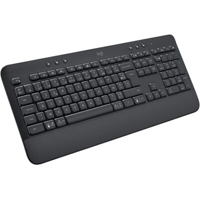 Logitech Signature K650 Clavier sans fil ergonomique, repose-poignets, Bluetooth, Logi Bolt, silencieux, PC/Win/Mac, AZERTY Français Gris - Publicité Logitech Signature K650 Clavier sans fil ergonomique, repose-poignets, Bluetooth, Logi Bolt, silencieux, PC/Win/Mac, AZERTY Français Gris - Publicité