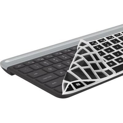 kwmobile Protection pour Clavier Compatible avec Logitech MK470 / K580 Protection Clavier Ordinateur QWERTY US en Silicone Noir - Publicité kwmobile Protection pour Clavier Compatible avec Logitech MK470 / K580 Protection Clavier Ordinateur QWERTY US en Silicone Noir - Publicité
