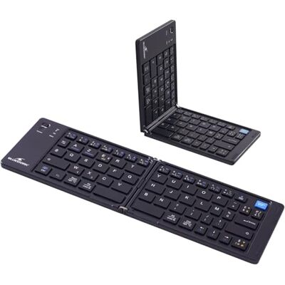 Bluestork KB Mini Fold Mini Clavier Bluetooth Pliable AZERTY FR Bluetooth, Pliable, Rechargeable USB-C, 40H Autonomie, Léger, Silencieux, Compatible Windows/iOS/Android - Publicité Bluestork KB Mini Fold Mini Clavier Bluetooth Pliable AZERTY FR Bluetooth, Pliable, Rechargeable USB-C, 40H Autonomie, Léger, Silencieux, Compatible Windows/iOS/Android - Publicité
