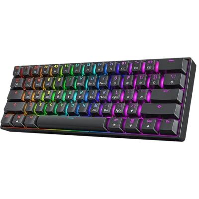 HK Gaming GK61 60% v3 Clavier de Jeu mécanique Compact 61 Touches Multicolores RVB LED éclairées pour PC/Mac Disposition ANSI US (Noir, Gateron Optical Speed Yellow Switch) - Publicité HK Gaming GK61 60% v3 Clavier de Jeu mécanique Compact 61 Touches Multicolores RVB LED éclairées pour PC/Mac Disposition ANSI US (Noir, Gateron Optical Speed Yellow Switch) - Publicité