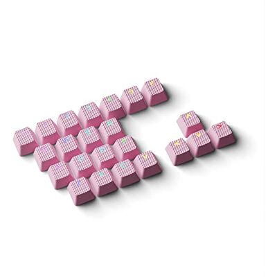 HK Gaming Rubber Keycaps Set Anti-Slip Texture Doubleshot Backlit Keycap Set 23 Keys OEM Profile Key Set for Mechanical Keyboard Compatible with Cherry MX, Gateron, Kailh Prism Pink - Publicité HK Gaming Rubber Keycaps Set Anti-Slip Texture Doubleshot Backlit Keycap Set 23 Keys OEM Profile Key Set for Mechanical Keyboard Compatible with Cherry MX, Gateron, Kailh Prism Pink - Publicité
