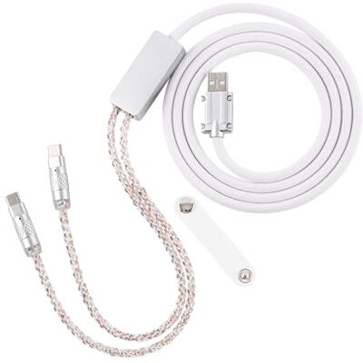 EPOMAKER Câble de Clavier Gamer 2-en-1 USB-C Double 8K, Câble de Charge Tressé en Cuivre Monocristallin(USB A vers Type C) pour Clavier Mécanique/Clavier Magnétique/Souris/Hubs (Blanc, MIX PRO) - Publicité EPOMAKER Câble de Clavier Gamer 2-en-1 USB-C Double 8K, Câble de Charge Tressé en Cuivre Monocristallin(USB A vers Type C) pour Clavier Mécanique/Clavier Magnétique/Souris/Hubs (Blanc, MIX PRO) - Publicité