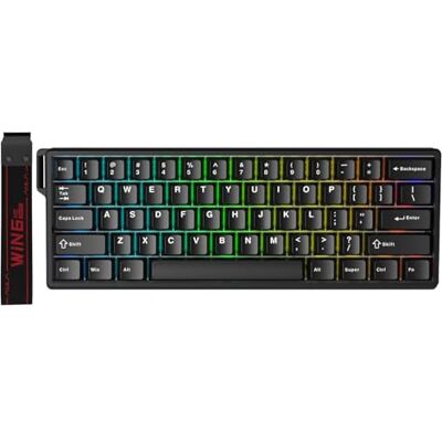 AULA Win60 He Clavier Magnétique Rapid Trigger Graywood Swtich 8000Hz RGB TKL Hot Swap Gaming Clavier Noir - Publicité AULA Win60 He Clavier Magnétique Rapid Trigger Graywood Swtich 8000Hz RGB TKL Hot Swap Gaming Clavier Noir - Publicité