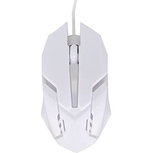 Shanrya Souris de Jeu Suivi Optique de Précision Lumière Respiratoire Lumineuse Souris Rotative USB 3D pour PC Esports Gaming (Blanc) - Publicité