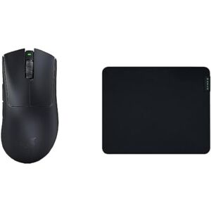 Razer DeathAdder V3 Pro + Gigantus V2 Medium Souris sans Fil légère et Ergonomique, avec capteur Optique 30K et Tapis de Souris Souple pour la Vitesse et Le contrôle - Publicité