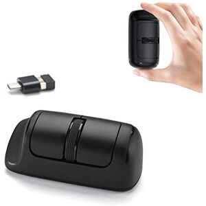 Hazevaiy Mini souris ergonomique sans fil portable ordinateur portable et ordinateur, jolie souris sans fil horizontale de poche bureau, voyage, convertisseur, sensibilité réglable à quatre - Publicité