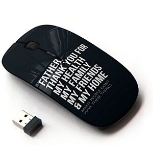 KOOLmouse [ Souris Optque D'Ordinateur sans Fil 2.4G [ Bible Verse Father Thank You ] - Publicité