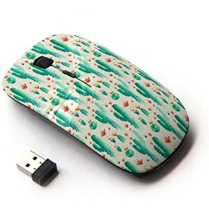 STPlus Motif Floral Cactus Souris sans Fil 2.4 GHz avec Design Ergonomique et récepteur Nano - Publicité