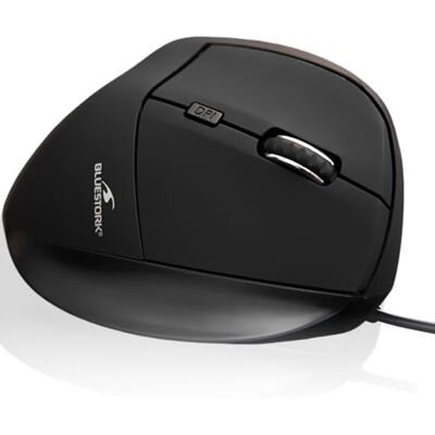 Bluestork Souris Ergonomique Filaire, USB, 6 Boutons, Silencieuse, Réglable jusqu'à 7600 DPI Format Vertical pour Droitiers, Prévention des Douleurs & Tendinite du Poignet PC & Mac - Publicité Bluestork Souris Ergonomique Filaire, USB, 6 Boutons, Silencieuse, Réglable jusqu'à 7600 DPI Format Vertical pour Droitiers, Prévention des Douleurs & Tendinite du Poignet PC & Mac - Publicité