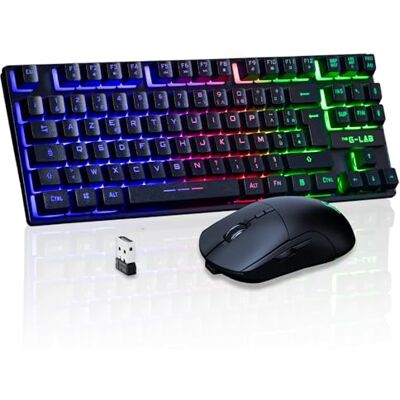 The G-LAB Combo Oxygen EX - Clavier et souris sans fil - Noir - Publicité The G-LAB Combo Oxygen EX - Clavier et souris sans fil - Noir - Publicité