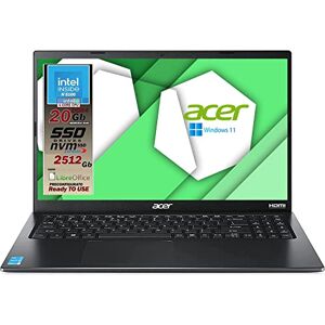 Acer Ordinateur portable Intel N5100 4 cœurs, RAM 20 Go Ddr4, SSDHD de 2512 Go, écran Full HD IPS de 15,6", webcam, usb, hdmi, bt, lan, wi-fi, Win11 Pro, Libre Office, prêt à l'emploi Gar. Ita - Publicité