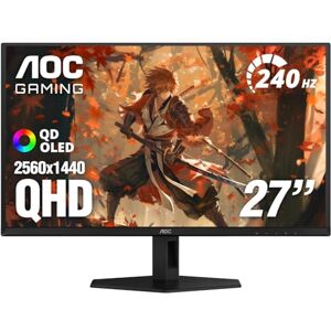 AOC Q27GAZD Moniteur de Jeu OLED QD 27" QHD 2560 x 1440 240 Hz 0,03 ms, 1 HDMI 2.0 x1, 1 Port d'affichage, Compatible G-Sync, Compatible avec Les Jeux sur Console, Point zéro luminosité - Publicité AOC Q27GAZD Moniteur de Jeu OLED QD 27" QHD 2560 x 1440 240 Hz 0,03 ms, 1 HDMI 2.0 x1, 1 Port d'affichage, Compatible G-Sync, Compatible avec Les Jeux sur Console, Point zéro luminosité - Publicité