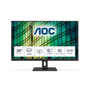 AOC Écran 4K U32E2N 80 cm (32 pouces) (HDMI, DisplayPort, temps de réponse de 4 ms, 3840x2160, 60 Hz, FreeSync) noir - Publicité