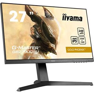 IIYAMA Ecran  27" G-Master Gold Phoenix, FreeSync Premium, Fast IPS, 2560x1440@240Hz, 400cd/m², HP, HDMI, DP,USB, 1ms, Hauteur, Angle V, Pivot, Black Tuner - Publicité