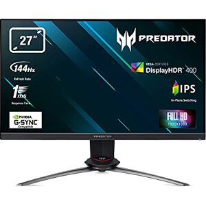 Acer Predator XB273GPbmiiprzx G-Sync Moniteur Gaming 27", écran IPS FHD, 144 Hz, 1 ms, 16:9, HDMI 1.4, DP 1.2a, USB 3.0, Lum 400 CD/m2, ZeroFrame, Speaker intégrés, Câbles HDMI, DP, USB3.0 Inclus - Publicité