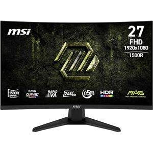 MSI MAG 275CF X24 Écran gaming incurvé 27" FHD Dalle Rapid VA 1500R 1920 x 1080, 240 Hz / 0,5 ms, HDR Ready, AMD FreeSync Premium, HDMI 2.0b CEC, DP 1.2a, inclinaison réglable, compatible VESA, noir - Publicité MSI MAG 275CF X24 Écran gaming incurvé 27" FHD Dalle Rapid VA 1500R 1920 x 1080, 240 Hz / 0,5 ms, HDR Ready, AMD FreeSync Premium, HDMI 2.0b CEC, DP 1.2a, inclinaison réglable, compatible VESA, noir - Publicité
