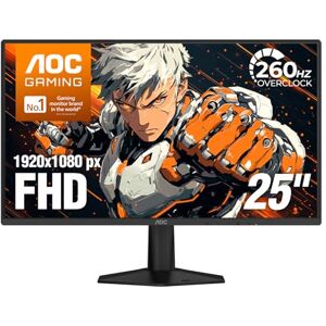 AOC 25G51Z Moniteur Gaming 25'' FHD 1920x1080, Taux de rafraîchissement 240Hz, MPRT 0,5ms Dalle IPS, HDR, sans Cadre 3 Faces, 1 HDMI 2.0, 1 Display Port, 3 Ans Zéro - Publicité AOC 25G51Z Moniteur Gaming 25'' FHD 1920x1080, Taux de rafraîchissement 240Hz, MPRT 0,5ms Dalle IPS, HDR, sans Cadre 3 Faces, 1 HDMI 2.0, 1 Display Port, 3 Ans Zéro - Publicité