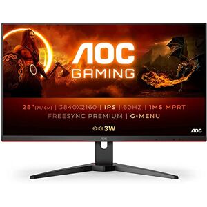 AOC Écran gaming U28G2AE 71 cm (28 pouces) (HDMI, DisplayPort, FreeSync, temps de réponse de 1 ms, 60 Hz, 3840x2160) noir/rouge - Publicité
