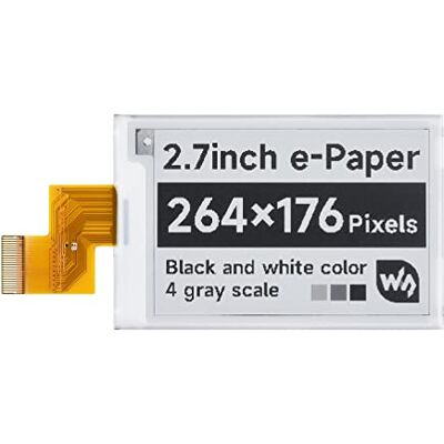 Waveshare 2.7 inch E-Paper Raw Display Panel 264x176 Resolution 3.3v E-Ink Electronic Paper Screen Without PCB with Embedded Controller,Communicating Via SPI Interface - Publicité Waveshare 2.7 inch E-Paper Raw Display Panel 264x176 Resolution 3.3v E-Ink Electronic Paper Screen Without PCB with Embedded Controller,Communicating Via SPI Interface - Publicité