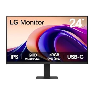 LG 24U631A-B Ecran PC bureautique 24" Dalle IPS résolution QHD (2560x1440), 5ms 100Hz, HDR 10, sRGB 99% (CIE1931), inclinable, HDMI 2.0, USB-C (15W) - Publicité LG 24U631A-B Ecran PC bureautique 24" Dalle IPS résolution QHD (2560x1440), 5ms 100Hz, HDR 10, sRGB 99% (CIE1931), inclinable, HDMI 2.0, USB-C (15W) - Publicité