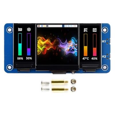 Waveshare Triple LCD HAT pour Raspberry Pi Zero/Zero W/Zero WH/2B/3B/3B+/4B, Intégré Écran Principal IPS LCD de 1.3 pouce et Deux Écrans Secondaires IPS LCD de 0.96 pouces, Communication SPI - Publicité Waveshare Triple LCD HAT pour Raspberry Pi Zero/Zero W/Zero WH/2B/3B/3B+/4B, Intégré Écran Principal IPS LCD de 1.3 pouce et Deux Écrans Secondaires IPS LCD de 0.96 pouces, Communication SPI - Publicité