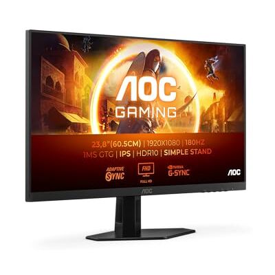 AOC Gaming 24G4XED - Moniteur FHD 24 pouces, 180 Hz, 1 ms, FreeSync Prem. Publicité AOC Gaming 24G4XED - Moniteur FHD 24 pouces, 180 Hz, 1 ms, FreeSync Prem. Publicité