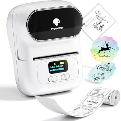 Phomemo M110 Imprimante d'étiquettes Imprimante d'étiquettes Bluetooth Portable Machine d'étiquetage Thermique, Mini Petite imprimante sans Fil, Blanc - Publicité Phomemo M110 Imprimante d'étiquettes Imprimante d'étiquettes Bluetooth Portable Machine d'étiquetage Thermique, Mini Petite imprimante sans Fil, Blanc - Publicité