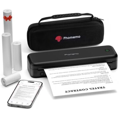 Phomemo M834 Imprimante Portable Thermique A4 300 DPI Kit Noir - Publicité Phomemo M834 Imprimante Portable Thermique A4 300 DPI Kit Noir - Publicité