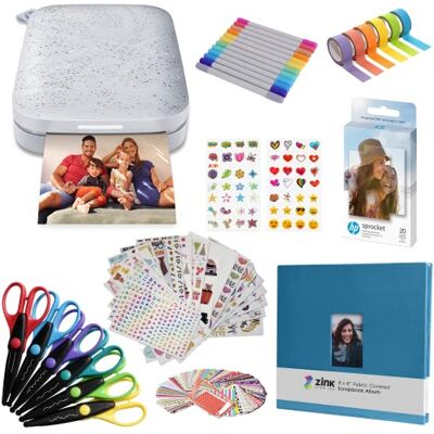 HP Sprocket Imprimante Photo instantanée Portable 2x3 Pouces (Blanc) Kit d'album - Publicité HP Sprocket Imprimante Photo instantanée Portable 2x3 Pouces (Blanc) Kit d'album - Publicité