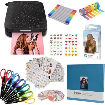 HP Sprocket Imprimante Photo instantanée Portable 2x3 Pouces (Noir) Kit d'album - Publicité HP Sprocket Imprimante Photo instantanée Portable 2x3 Pouces (Noir) Kit d'album - Publicité