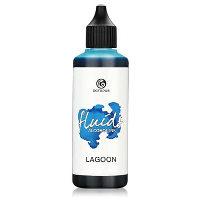 Octopus 100 ml Fluids Alcohol Ink LAGOON, Encre à alcool pour Fluid Art et Resin Art, bleu - Publicité Octopus 100 ml Fluids Alcohol Ink LAGOON, Encre à alcool pour Fluid Art et Resin Art, bleu - Publicité