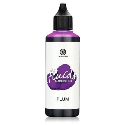 Octopus 100 ml Fluids Alcohol Ink PLUM, Encre à alcool pour Fluid Art et Resin Art, pourpre foncé - Publicité Octopus 100 ml Fluids Alcohol Ink PLUM, Encre à alcool pour Fluid Art et Resin Art, pourpre foncé - Publicité