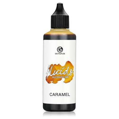 Octopus 100 ml Fluids Alcohol Ink CARAMEL, Encre à alcool pour Fluid Art et Resin Art, brun - Publicité Octopus 100 ml Fluids Alcohol Ink CARAMEL, Encre à alcool pour Fluid Art et Resin Art, brun - Publicité