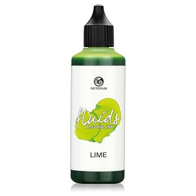 Octopus 100 ml Fluids Alcohol Ink LIME, Encre à alcool pour Fluid Art et Resin Art, vert - Publicité Octopus 100 ml Fluids Alcohol Ink LIME, Encre à alcool pour Fluid Art et Resin Art, vert - Publicité