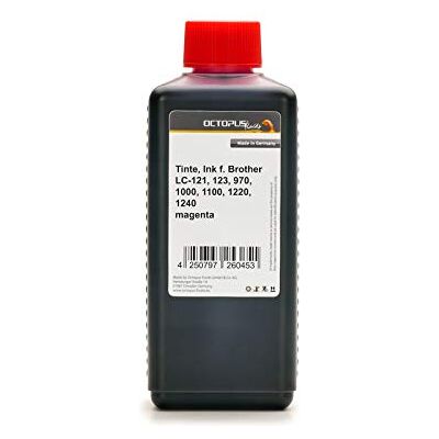 Octopus Recharge d'encre compatible pour les cartouches d'imprimante Brother LC-121, LC-123, LC-125 LC-900, LC-970, LC-980, LC-985, LC-1000, LC-1100, LC-1220, LC-1240, LC-1280XL, cartouches d'encre magenta, 250ml, non-OEM - Publicité Octopus Recharge d'encre compatible pour les cartouches d'imprimante Brother LC-121, LC-123, LC-125 LC-900, LC-970, LC-980, LC-985, LC-1000, LC-1100, LC-1220, LC-1240, LC-1280XL, cartouches d'encre magenta, 250ml, non-OEM - Publicité