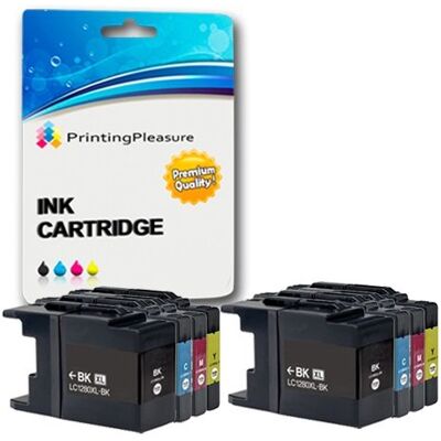 Printing Pleasure 8 Compatibles LC1280XL Cartouches d'encre pour Brother MFC-J5910DW MFC-J6510DW MFC-J6710D MFC-J6710DW MFC-J6910DW Noir/Cyan/Magenta/Jaune, Grande Capacité - Publicité Printing Pleasure 8 Compatibles LC1280XL Cartouches d'encre pour Brother MFC-J5910DW MFC-J6510DW MFC-J6710D MFC-J6710DW MFC-J6910DW Noir/Cyan/Magenta/Jaune, Grande Capacité - Publicité