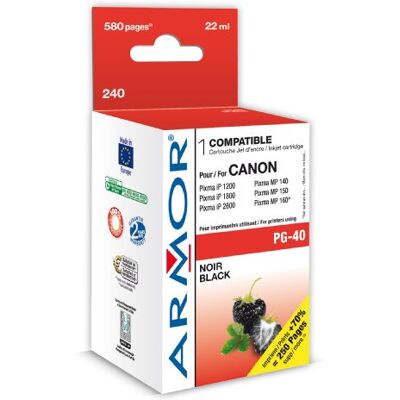 ARMOR K20218 Cartouche d'encre pour imprimante Canon PG-40 Noir - Publicité ARMOR K20218 Cartouche d'encre pour imprimante Canon PG-40 Noir - Publicité