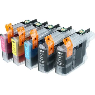 vhbw 5X Cartouches Remplacement pour Brother LC121BK - Publicité vhbw 5X Cartouches Remplacement pour Brother LC121BK - Publicité