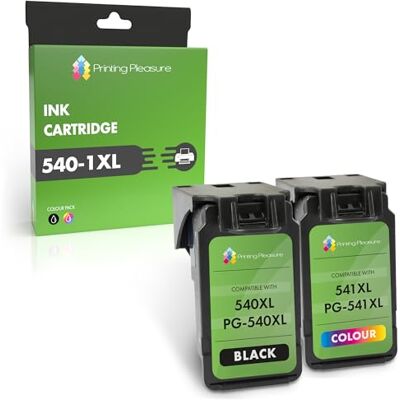 Printing Pleasure 2 XL Compatibles PG-540XL CL-541XL Cartouches d'encre pour Canon Pixma MG2150 MG2250 MG3150 MG3250 MG3550 MG3650 MG4150 MG4250 MX375 MX395 MX435 MX455 MX475 MX515 MX525 Noir/Couleur, Grande Capacité - Publicité Printing Pleasure 2 XL Compatibles PG-540XL CL-541XL Cartouches d'encre pour Canon Pixma MG2150 MG2250 MG3150 MG3250 MG3550 MG3650 MG4150 MG4250 MX375 MX395 MX435 MX455 MX475 MX515 MX525 Noir/Couleur, Grande Capacité - Publicité