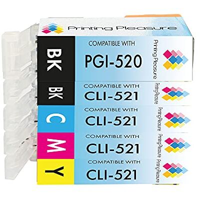Printing Pleasure 5 Compatibles PGI-520 CLI-521 Cartouches d'encre pour Canon Pixma MP540 MP540x MP550 MP560 MP620 MP620b MP630 MP640 MP980 MP990 MX860 MX870 iP3600 iP3680 iP4600 iP4680 iP4700 Grande Capacité - Publicité Printing Pleasure 5 Compatibles PGI-520 CLI-521 Cartouches d'encre pour Canon Pixma MP540 MP540x MP550 MP560 MP620 MP620b MP630 MP640 MP980 MP990 MX860 MX870 iP3600 iP3680 iP4600 iP4680 iP4700 Grande Capacité - Publicité