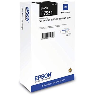Epson C13T755140 - Noir - 5000 pages - Cartouche d'encre - Publicité Epson C13T755140 - Noir - 5000 pages - Cartouche d'encre - Publicité